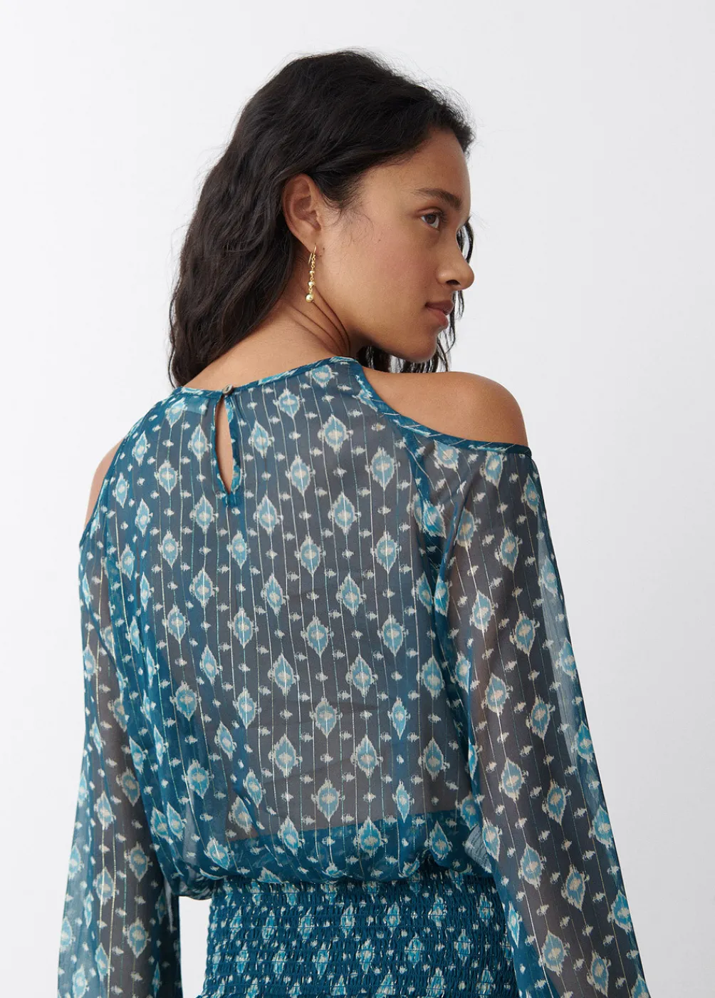 Blusa Hombro Descubierto Ikat-Brownie Spain Online