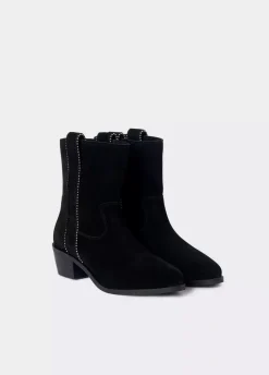Botin Alto Tiras Bolitas Piel-Brownie Spain New