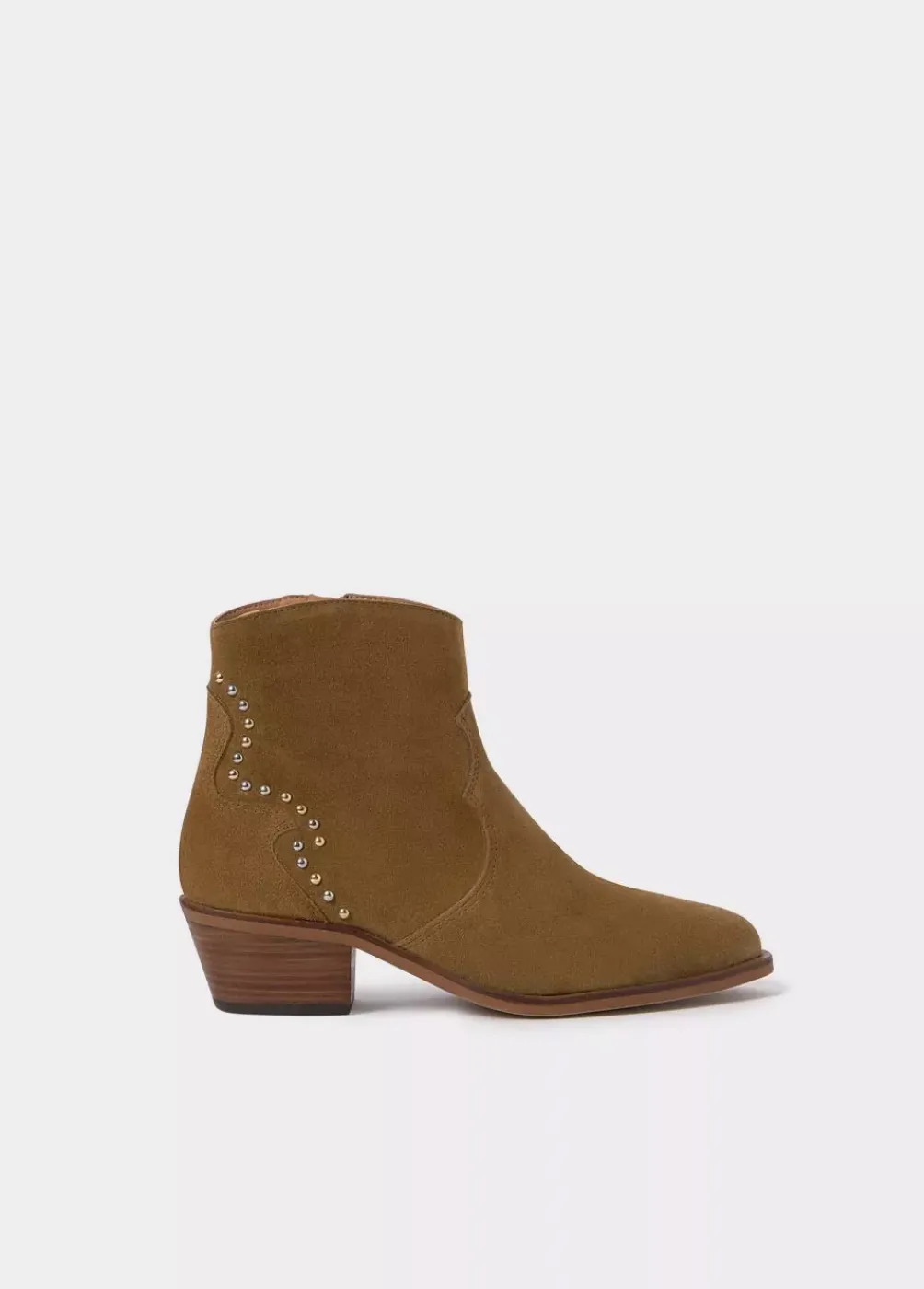 Botin Tachas Talon Piel-Brownie Spain New
