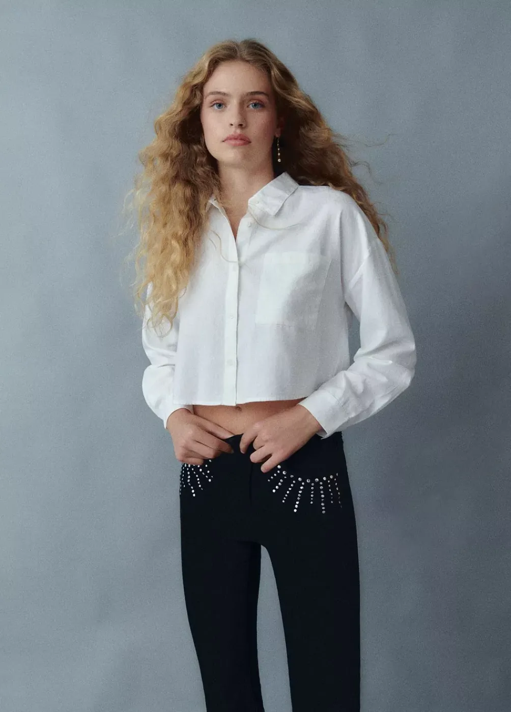 Camisa Cropped Lisa Bolsillo-Brownie Spain Best