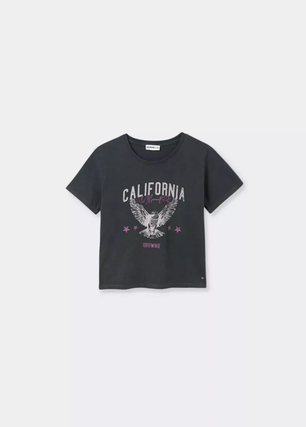 Camiseta Print Aguila Manga Corta-Brownie Spain Online
