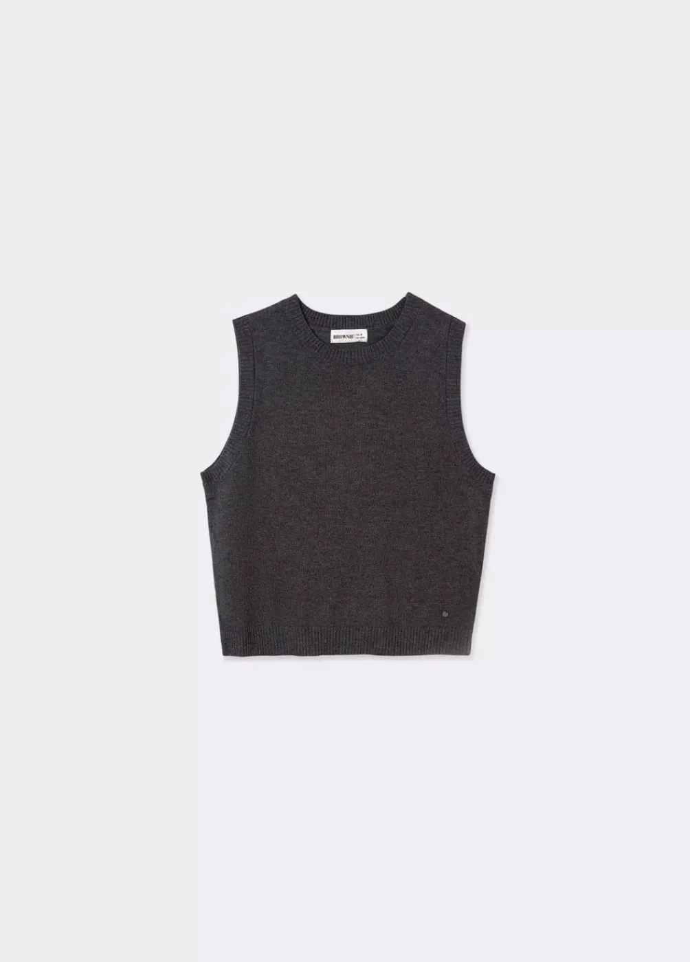 Chaleco Punto Fino Cuello Red-Brownie Spain Online