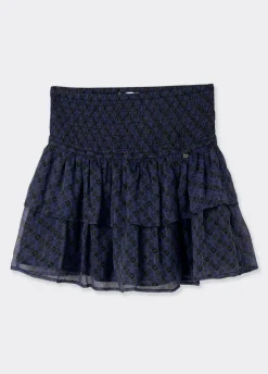 Falda Volantes Cintura Smock-Brownie Spain Hot