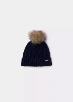 Gorro Trenza Bola Pelo-Brownie Spain Clearance
