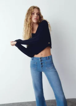 Jersey Cropped Cuello Pico-Brownie Spain Sale