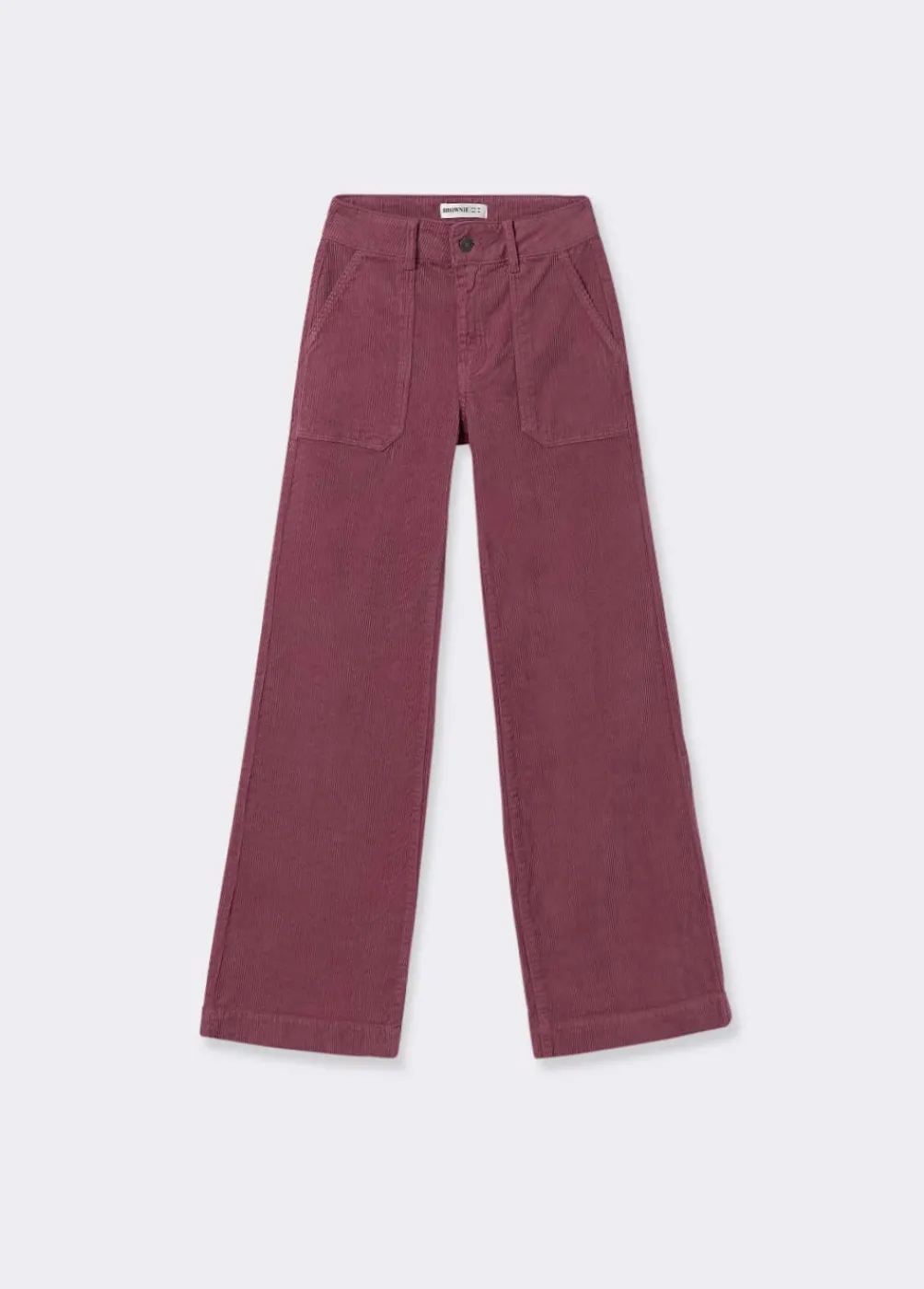 Pantalon Pana Culotte Bolsillo Frontal-Brownie Spain Fashion