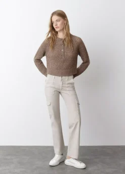 Pantalon Recto Cargo Tachas-Brownie Spain Discount