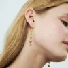 Pendientes Largos Bolitas-Brownie Spain Clearance