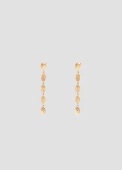 Pendientes Largos Cinco Chapas Ovaladas-Brownie Spain Outlet