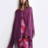 Shawl Liso Berenjena-Brownie Spain Fashion